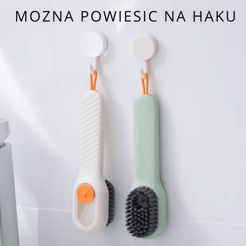 1/2 szt. Wielofunkcyjna Szczotka do Czyszczenia – Miękkie Włosie, Szczotka do Butów z Dozownikiem Płynu, Szczotka do Ubrań i Obuwia, Czyścik do Butów