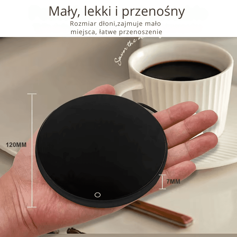 Podgrzewacz do kubka – elektryczna podkładka grzewcza na USB do kawy, herbaty, mleka i wody, inteligentna podstawka termostatyczna do domu i biura
